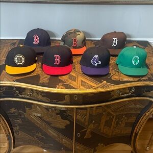 Boston Sports Team Caps Collection. $18 each